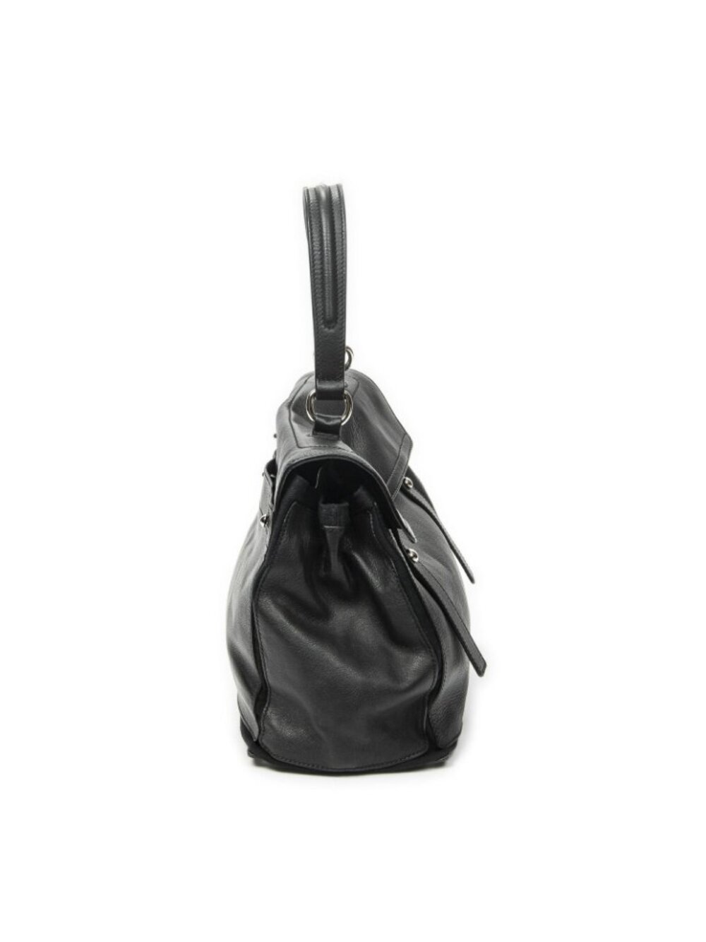 Saint Laurent Black Grain Calf Leather Shoulder Bag - Picture 4 of 10